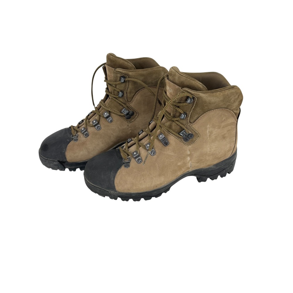 Alico Hiking Boots Mens 9 Brown Suede Vibram Sole High Top Mountain Trekking